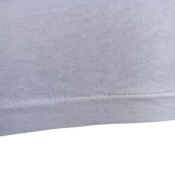 Medium Vintage T-shirt Single Stitch B.V.D. Mens White Crew Neck 100% Cotton 80s - Picture 3 of 4